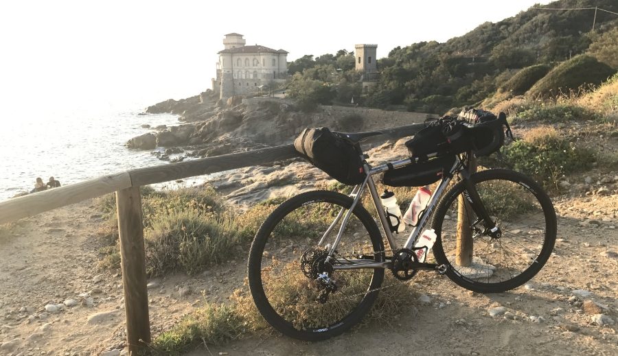 bike on cliffs