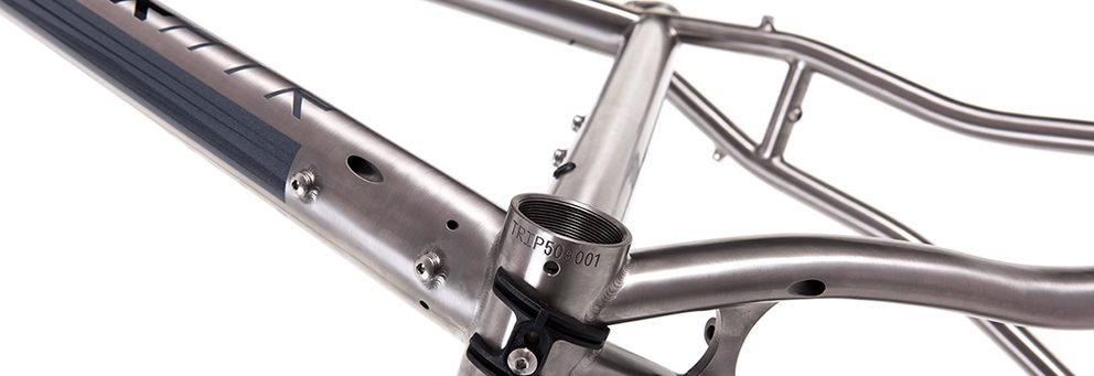 Titanium adventure bike frameset