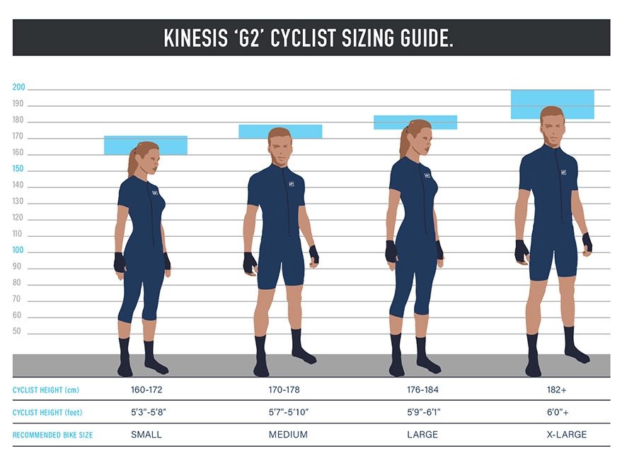 Kinesis - Bikes - G2 - Size Guide